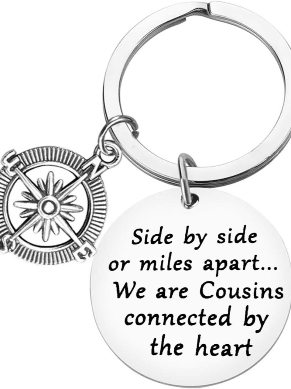 Cousin Gift Cousin Keychain We are Cousins Connected by The Heart Key Chains Lon